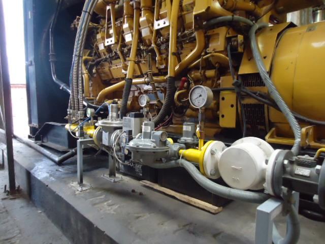 Diesel generator converted to bi-fuel gas operation